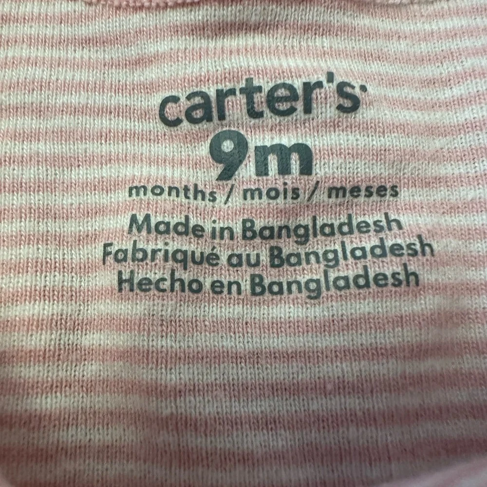 Carter’s Baby Girl 9M Bodysuit Bundle | Huggies Organic Cotton | 3pc